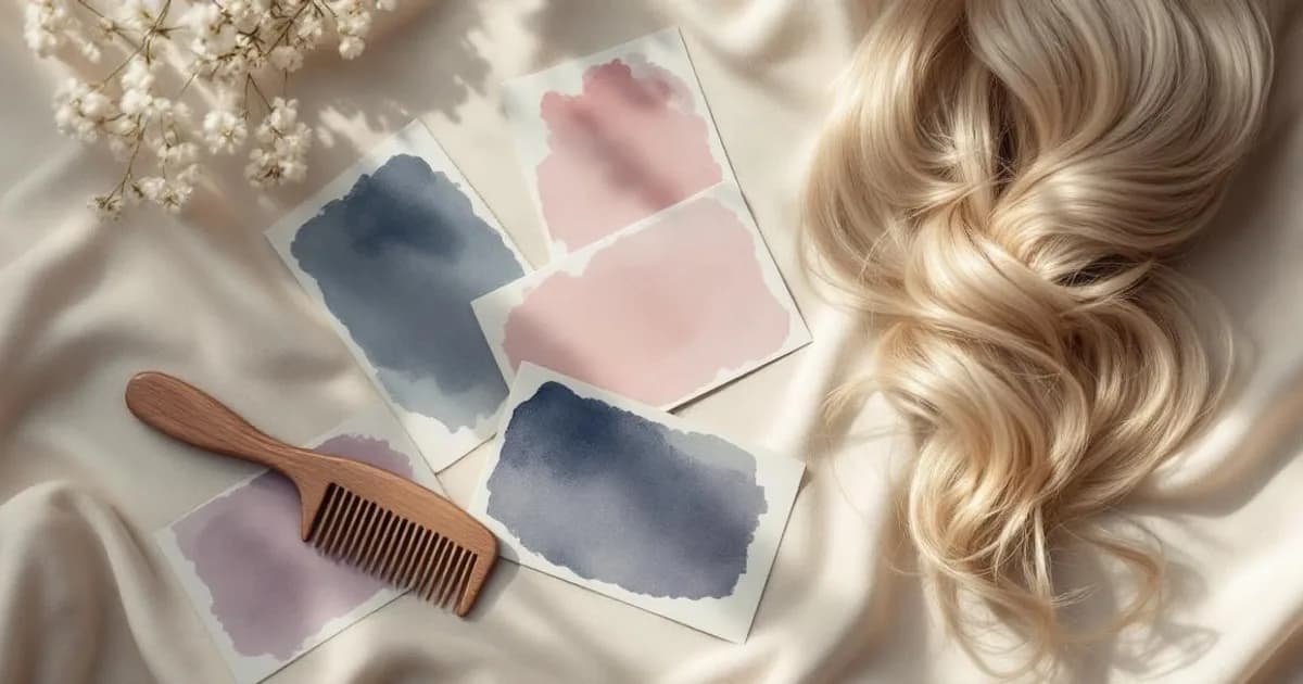 Modelka z popielatym blondem w chłodnej, dymnej palecie